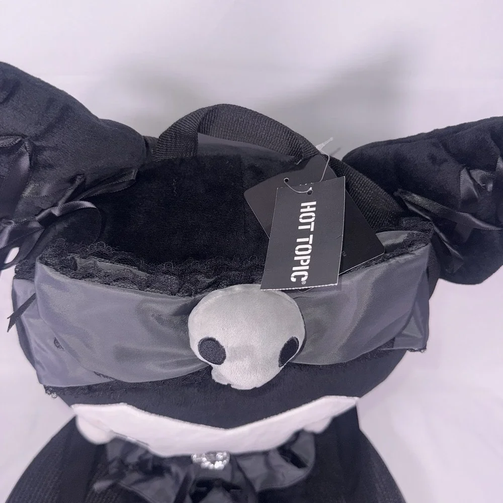Kuromi NWT Hot Topic Bioworld Sanrio Lolita Black Plush Backpack Bag 16